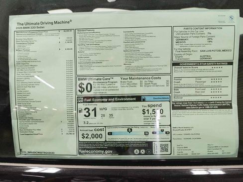 Used 2026 BMW 330i Sedan w/ M Sport Package RWD image 17