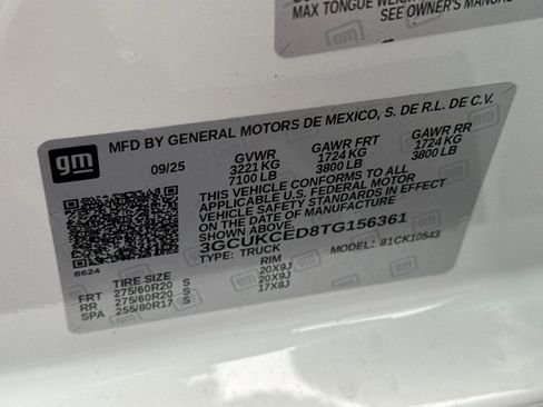 New 2026 Chevrolet Silverado 1500 Custom Trail Boss w/ Dark Appearance Package image 25