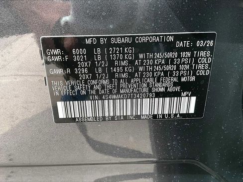 New 2026 Subaru Ascent Touring AWD/4WD image 19