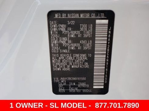 Used 2022 Nissan Armada SL RWD image 34