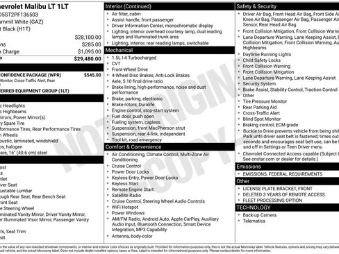 Used 2023 Chevrolet Malibu LT w/ Driver Confidence Package image 10