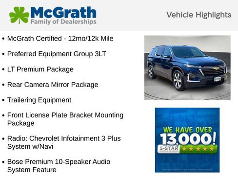 Used 2023 Chevrolet Traverse LT w/ LT Premium Package AWD/4WD image 6