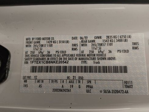 Used 2022 Ford F150 XL w/ Equipment Group 101A High RWD image 33