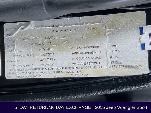 Used 2015 Jeep Wrangler Sport image 33