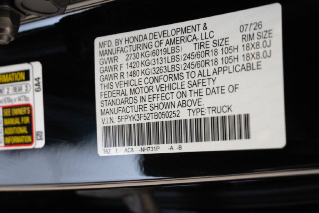 New 2026 Honda Ridgeline RTL image 19