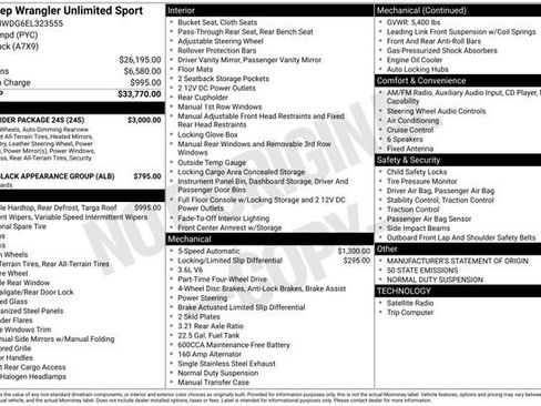 Used 2014 Jeep Wrangler Unlimited Sport w/ Quick Order Package 24S AWD/4WD image 45