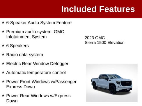 Used 2023 GMC Sierra 1500 Elevation w/ X31 Off-Road Package AWD/4WD image 4