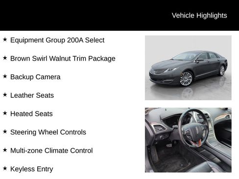 Used 2016 Lincoln MKZ w/ Equipment Group 200A Select image 5