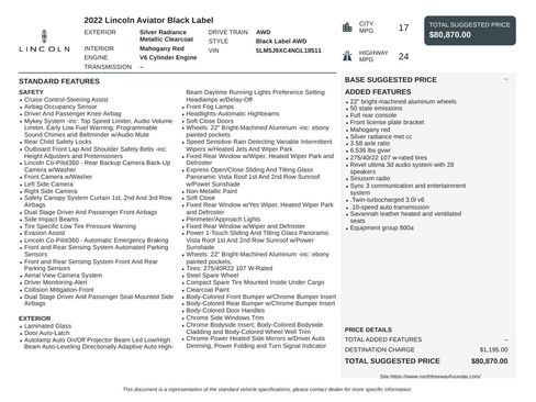 Used 2022 Lincoln Aviator Black Label AWD/4WD image 3