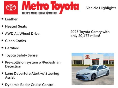 Certified 2025 Toyota Camry XLE AWD/4WD image 9