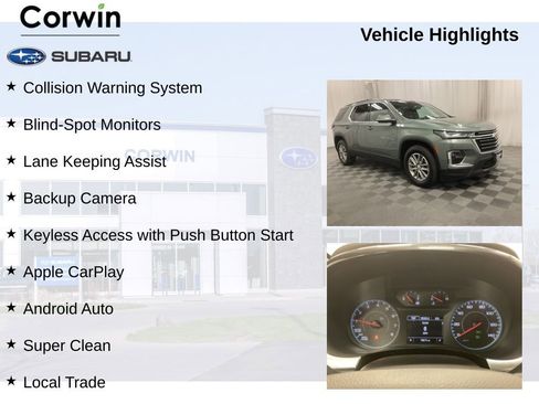 Used 2023 Chevrolet Traverse LT w/ LPO, Floor Liner Package AWD/4WD image 11