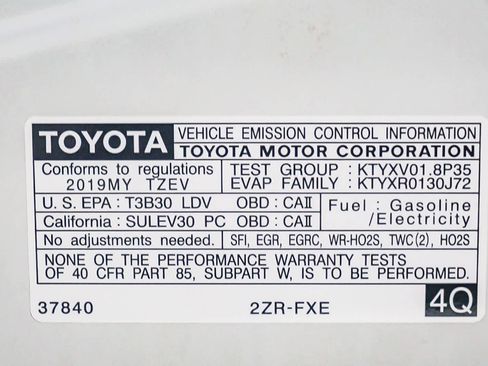 Certified 2019 Toyota Prius Prime Advanced w/ Carpet Mat Package image 27