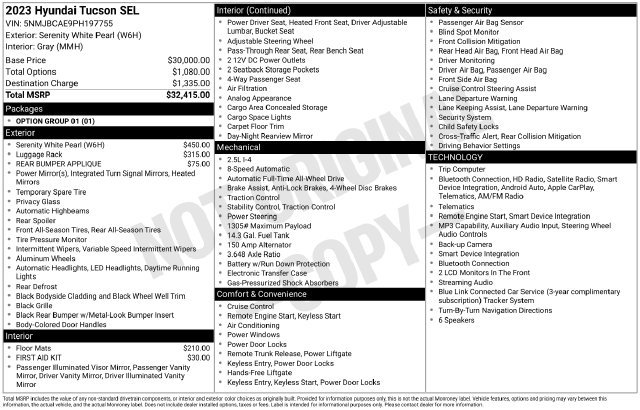 Used 2023 Hyundai Tucson SEL AWD/4WD image 31