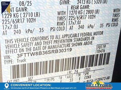 Used 2025 Ford Maverick XL w/ Equipment Group 101A AWD/4WD image 33
