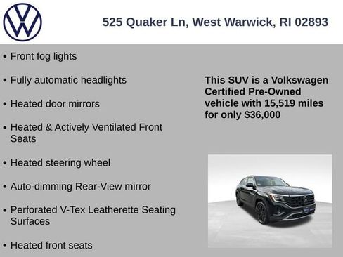 Certified 2024 Volkswagen Atlas Cross Sport SE w/ Panoramic Sunroof Package AWD/4WD image 19