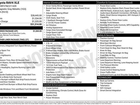 Used 2022 Toyota RAV4 XLE w/ Convenience Package FWD image 35