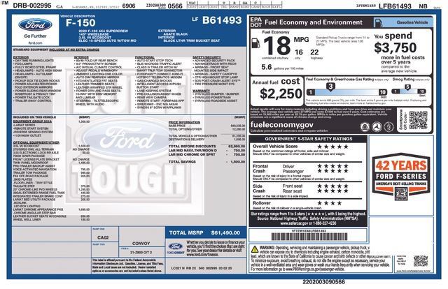 Used 2020 Ford F150 Lariat AWD/4WD image 2
