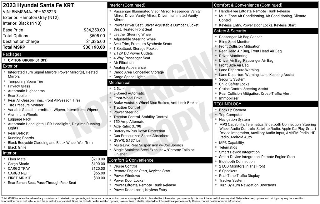 Used 2023 Hyundai Santa Fe XRT FWD image 5
