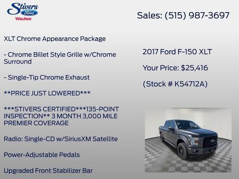 Used 2017 Ford F150 XLT w/ Equipment Group 302A Luxury AWD/4WD image 27