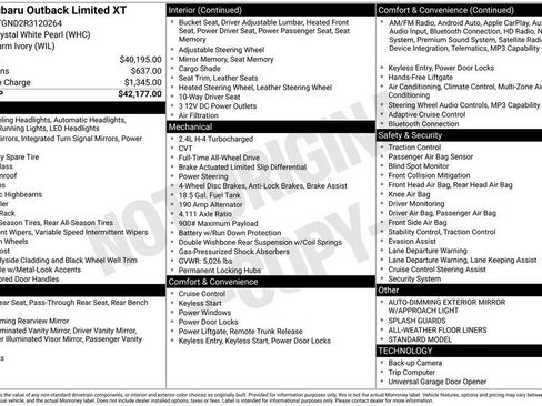 Used 2024 Subaru Outback Limited XT image 3
