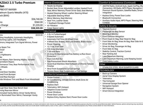 New 2026 MAZDA MAZDA3 2.5 Turbo Sedan w/Premium Plus AWD/4WD image 4
