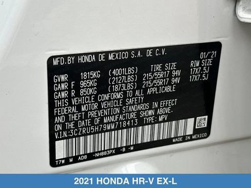 Certified 2021 Honda HR-V EX-L image 32