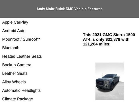 Used 2021 GMC Sierra 1500 AT4 w/ AT4 Premium Package AWD/4WD image 4