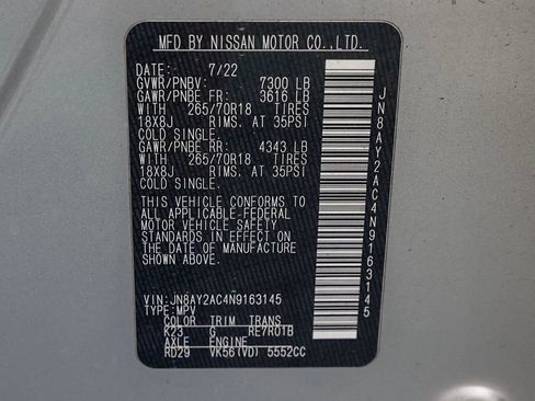 Used 2022 Nissan Armada SV image 33