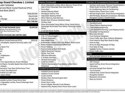 New 2026 Jeep Grand Cherokee L Limited w/ Limited Altitude Package RWD image 9