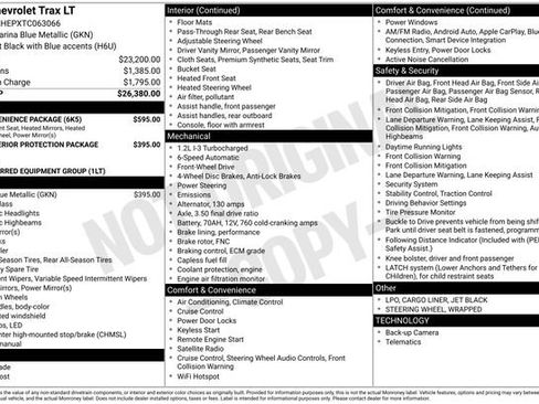 New 2026 Chevrolet Trax LT w/ LT Convenience Package image 15