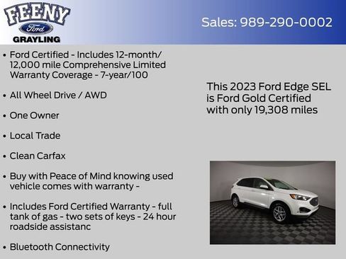 Certified 2023 Ford Edge SEL w/ Convenience Package AWD/4WD image 5