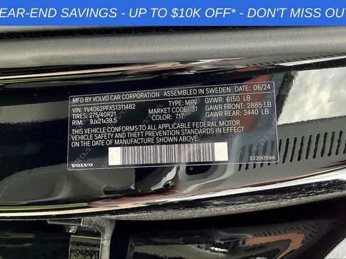 Used 2025 Volvo XC90 B6 Ultra w/ Protection Package Premier image 36