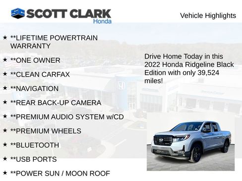 Used 2022 Honda Ridgeline Black Edition image 11