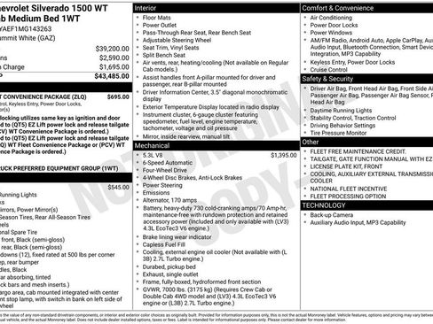 Used 2021 Chevrolet Silverado 1500 W/T w/ WT Fleet Convenience Package image 2