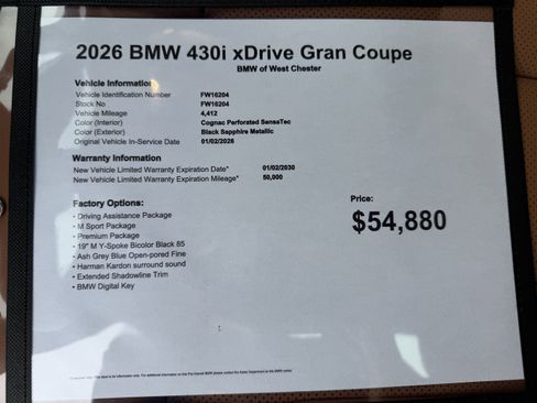 Used 2026 BMW 430i xDrive w/ M Sport Package AWD/4WD image 20