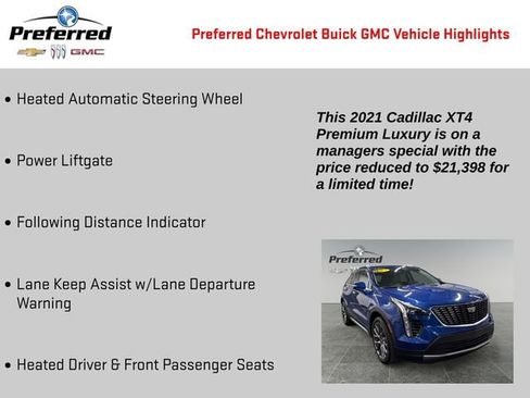 Certified 2021 Cadillac XT4 Premium Luxury w/ Cold Weather Package image 4