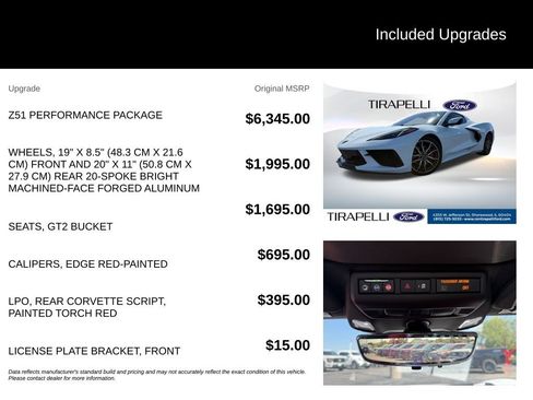 Used 2023 Chevrolet Corvette Stingray Preferred Conv w/ Z51 Performance Package RWD image 12