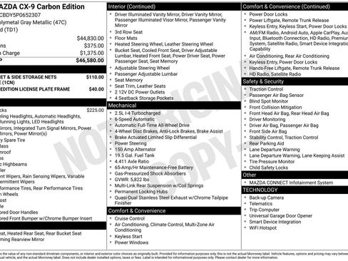 Used 2023 MAZDA CX-9 Carbon Edition AWD/4WD image 6