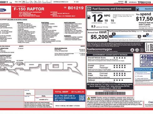 New 2026 Ford F150 Raptor w/ Equipment Group 803A Raptor R AWD/4WD image 2