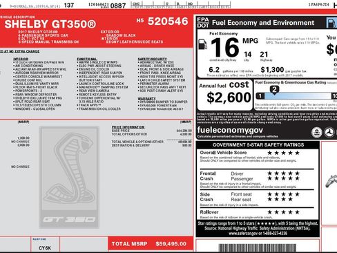 Used 2017 Ford Mustang Shelby GT350 image 9