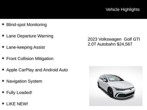 Used 2023 Volkswagen GTI Autobahn image 4