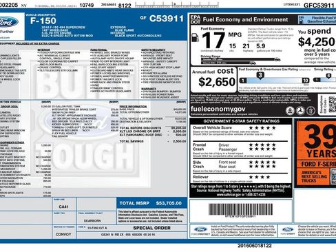 Used 2016 Ford F150 XLT w/ Equipment Group 302A Luxury AWD/4WD image 10