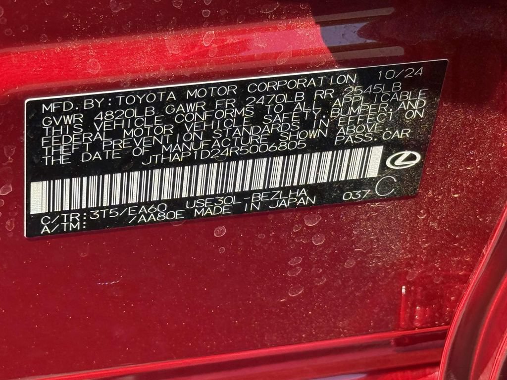 Used 2024 Lexus IS 500 w/ Accessory Package 2 RWD image 32