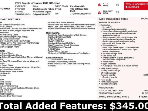 Used 2022 Toyota 4Runner TRD Off-Road image 3