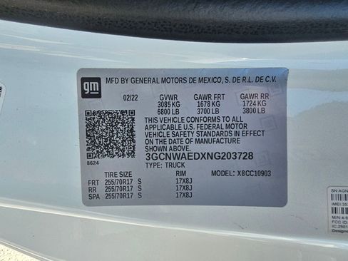 Used 2022 Chevrolet Silverado 1500 W/T w/ WT Fleet Convenience Package RWD image 12