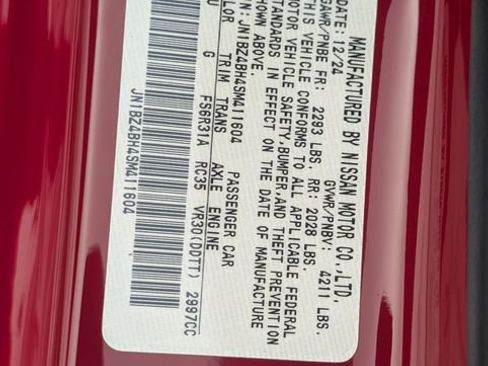 Used 2025 Nissan Z Performance w/ Floor Mat Package image 29