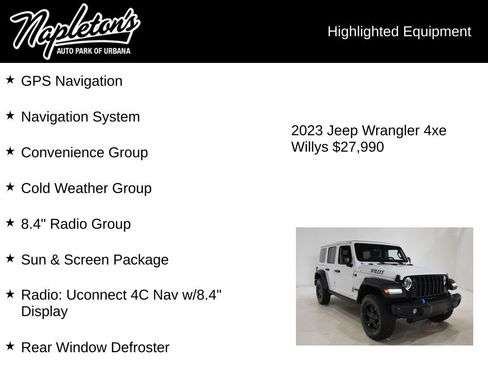 Used 2023 Jeep Wrangler Unlimited w/ Sun & Screen Package AWD/4WD image 15