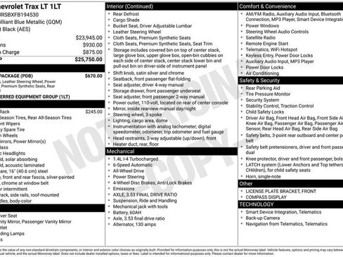 Used 2015 Chevrolet Trax LT w/ LT Plus Package image 3