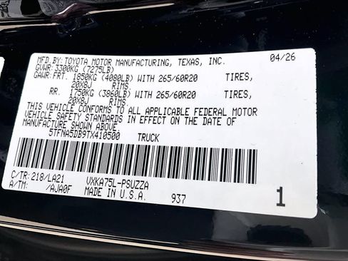 New 2026 Toyota Tundra Platinum AWD/4WD image 20
