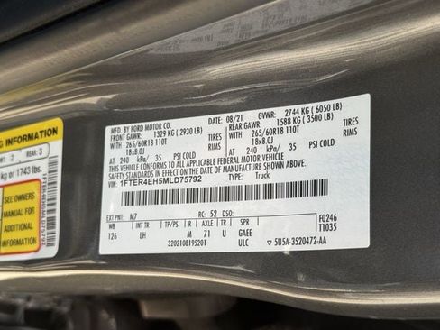 Used 2021 Ford Ranger XL w/ Equipment Group 101A High RWD image 33